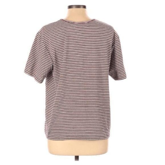 Sport Savvy Womens Striped Short-Sleeve Crewneck T-Shirt Large Cotton/Spandex Bl - Picture 3 of 5